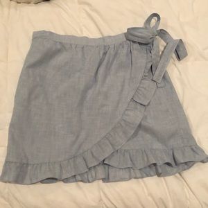 Madewell ruffle apron skirt